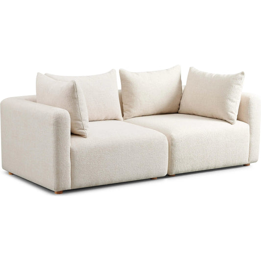 Hangover Heavy Textured Fabric Loveseat by TOV Furniture. Made from fabric, plywood, wood in a unique style.