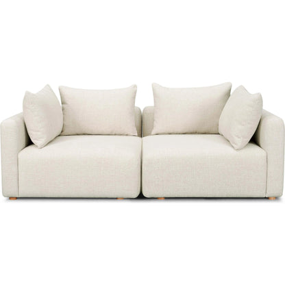 Hangover Heavy Textured Fabric Loveseat by TOV Furniture. Made from fabric, plywood, wood in a unique style.