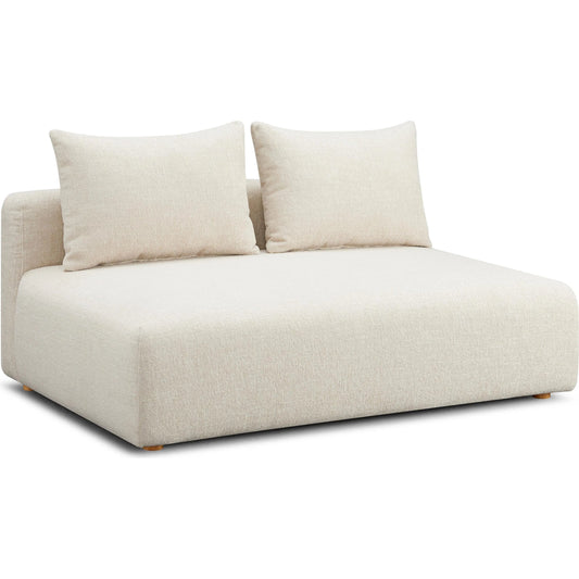 Hangover Heavy Textured Fabric Modular Loveseat by TOV Furniture. Made from fabric, plywood, wood in a unique style.