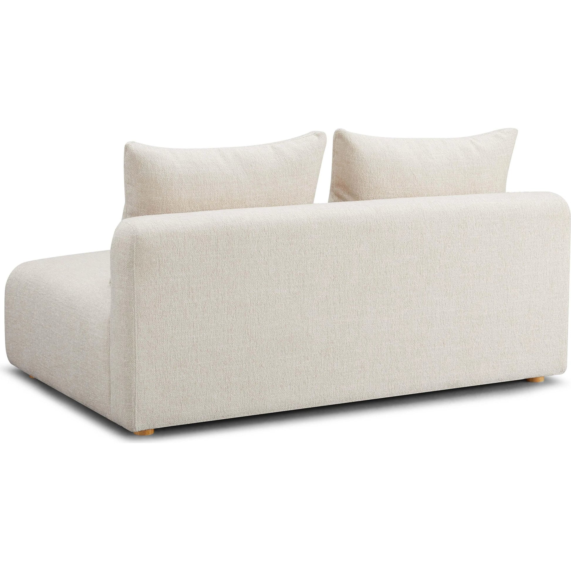Hangover Heavy Textured Fabric Modular Loveseat by TOV Furniture. Made from fabric, plywood, wood in a transitional style.