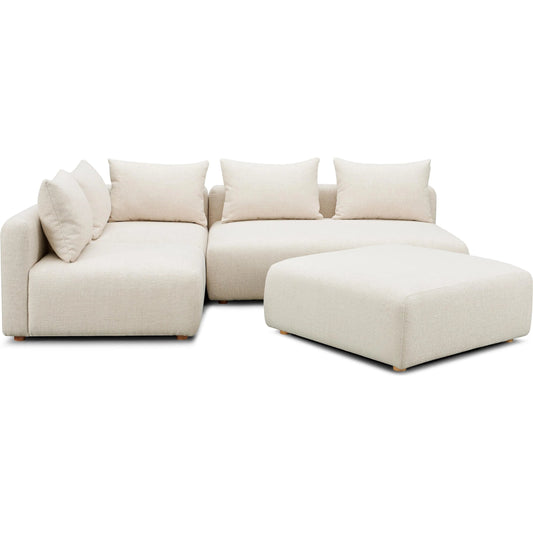 Hangover Heavy Textured Fabric 4-Piece Modular Chaise Sectional by TOV Furniture. Made from fabric, plywood, wood in a unique style.
