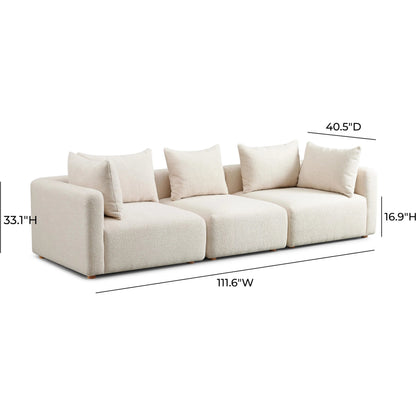 Hangover Heavy Textured Fabric Sofa by TOV Furniture. Made from fabric, plywood, wood in a transitional style.
