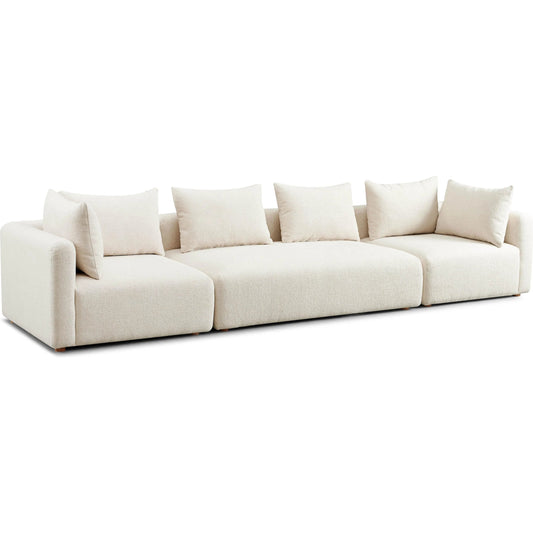Hangover Heavy Textured Fabric Long Sofa by TOV Furniture. Made from fabric, plywood, wood in a unique style.