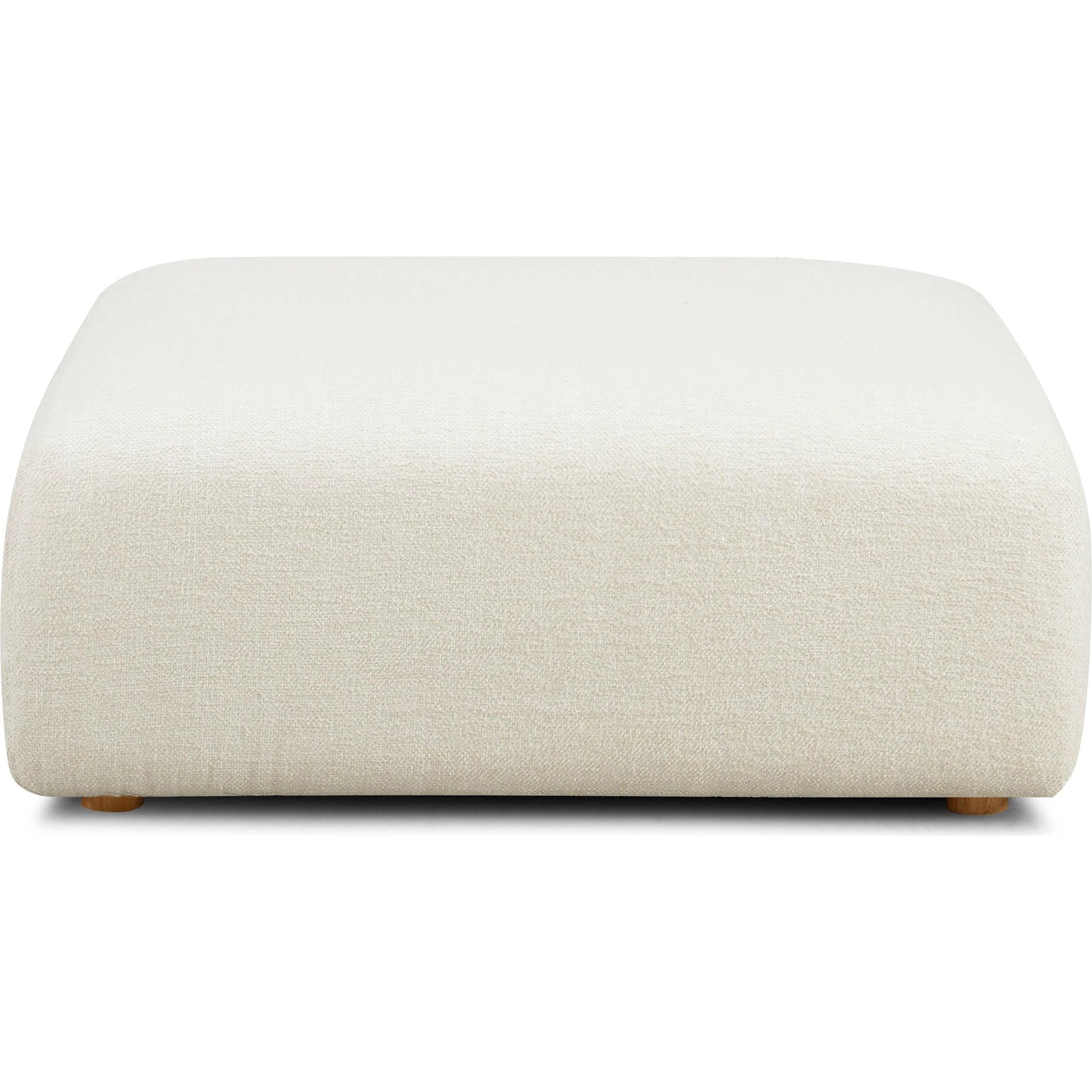 Hangover Heavy Textured Fabric Ottoman by TOV Furniture. Made from fabric, plywood, wood in a unique style.