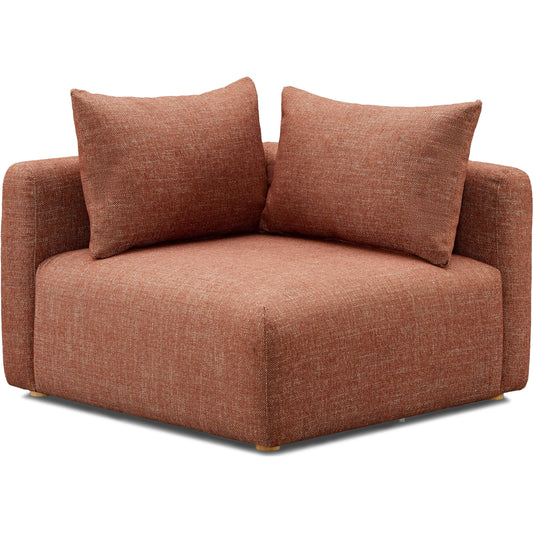 Hangover Heavy Textured Fabric Modular Corner Chair by TOV Furniture. Made from fabric, plywood, wood in a unique style.