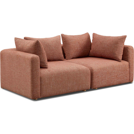 Hangover Heavy Textured Fabric Loveseat by TOV Furniture. Made from fabric, plywood, wood in a unique style.