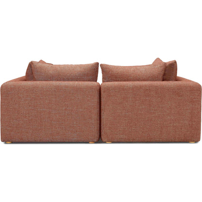 Hangover Heavy Textured Fabric Loveseat by TOV Furniture. Made from fabric, plywood, wood in a unique style.