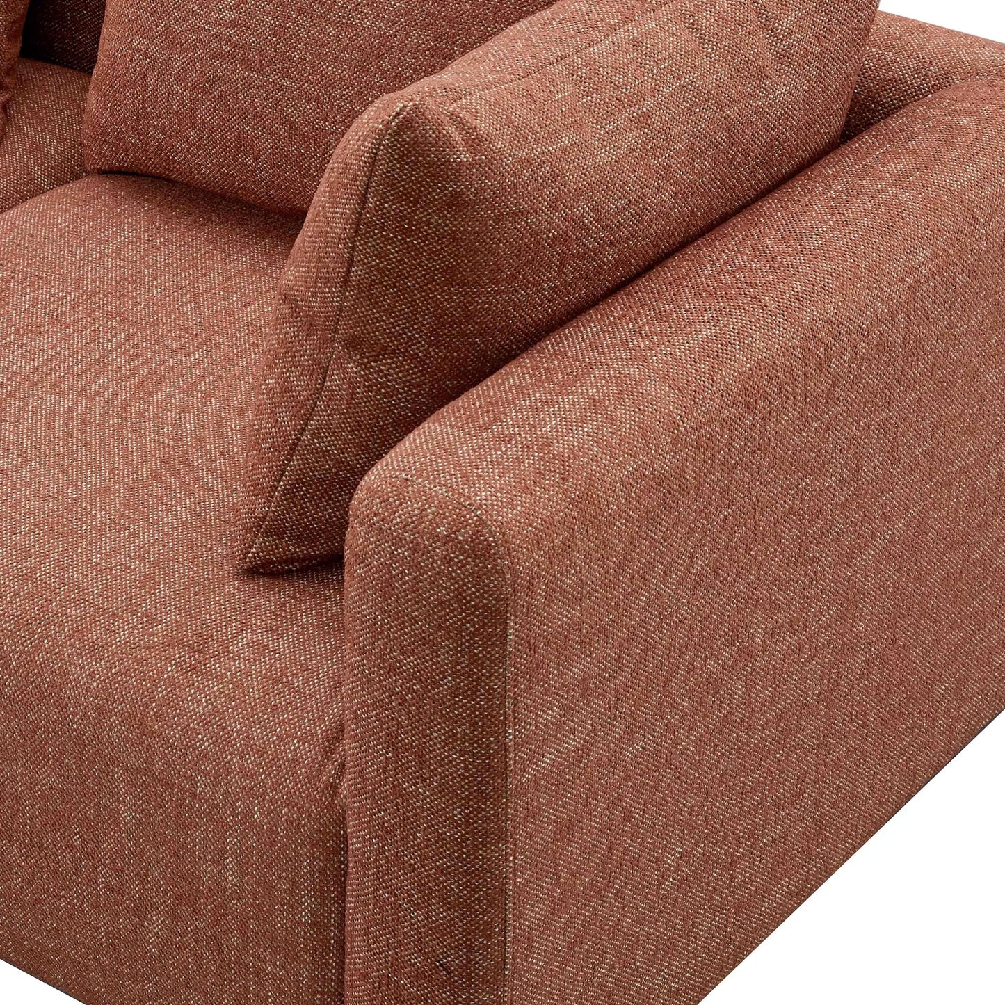 009 SI-2320901 | Closeup | Hangover Heavy Textured Fabric Modular Loveseat by TOV Furniture. Made from fabric, plywood, wood in a transitional style.