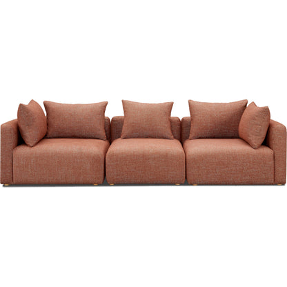 Hangover Heavy Textured Fabric Sofa by TOV Furniture. Made from fabric, plywood, wood in a transitional style.