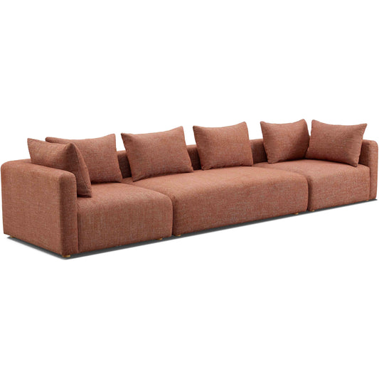 Hangover Heavy Textured Fabric Long Sofa by TOV Furniture. Made from fabric, plywood, wood in a unique style.