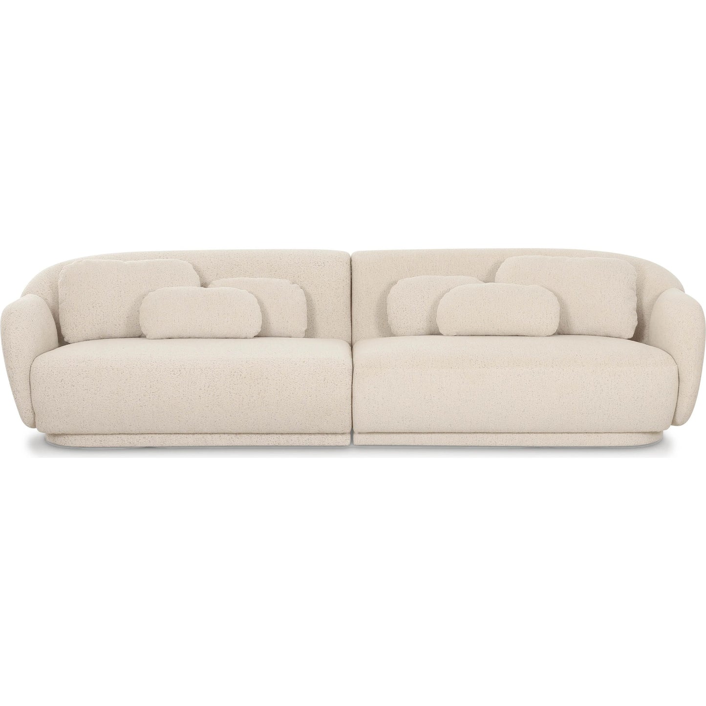 002 SI-2356324 | Additional Silo | Misty Boucle Modular 4-Seater Sofa by TOV Furniture in cream. Made from boucle, plywood, wood in a transitional style.