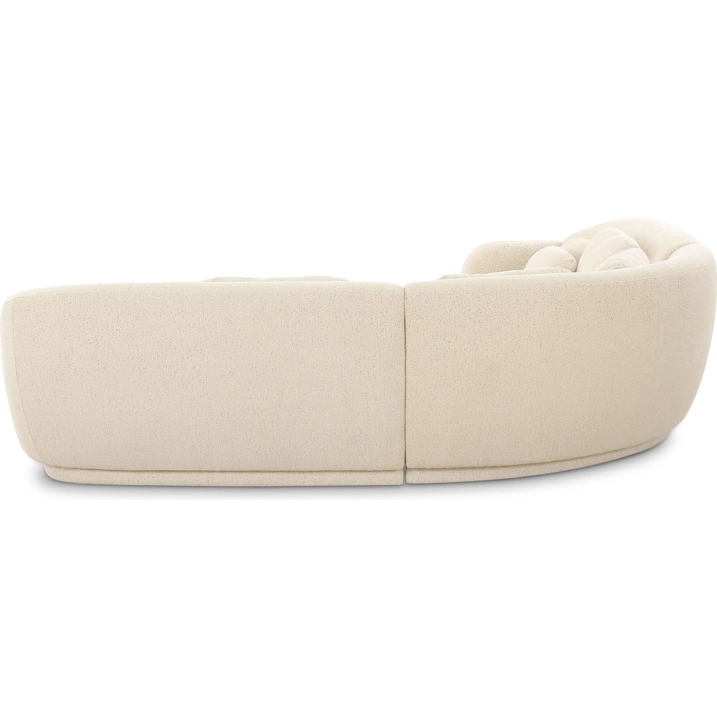 003 SI-2356325 | Additional Silo | Misty Boucle Modular L-Sectional by TOV Furniture in cream. Made from boucle, plywood, wood in a transitional style.