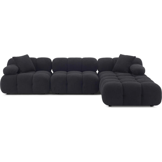 Calliope Vegan Shearling 4-Piece Modular Sectional by TOV Furniture. Made from fabric, plywood, wood in a unique style.