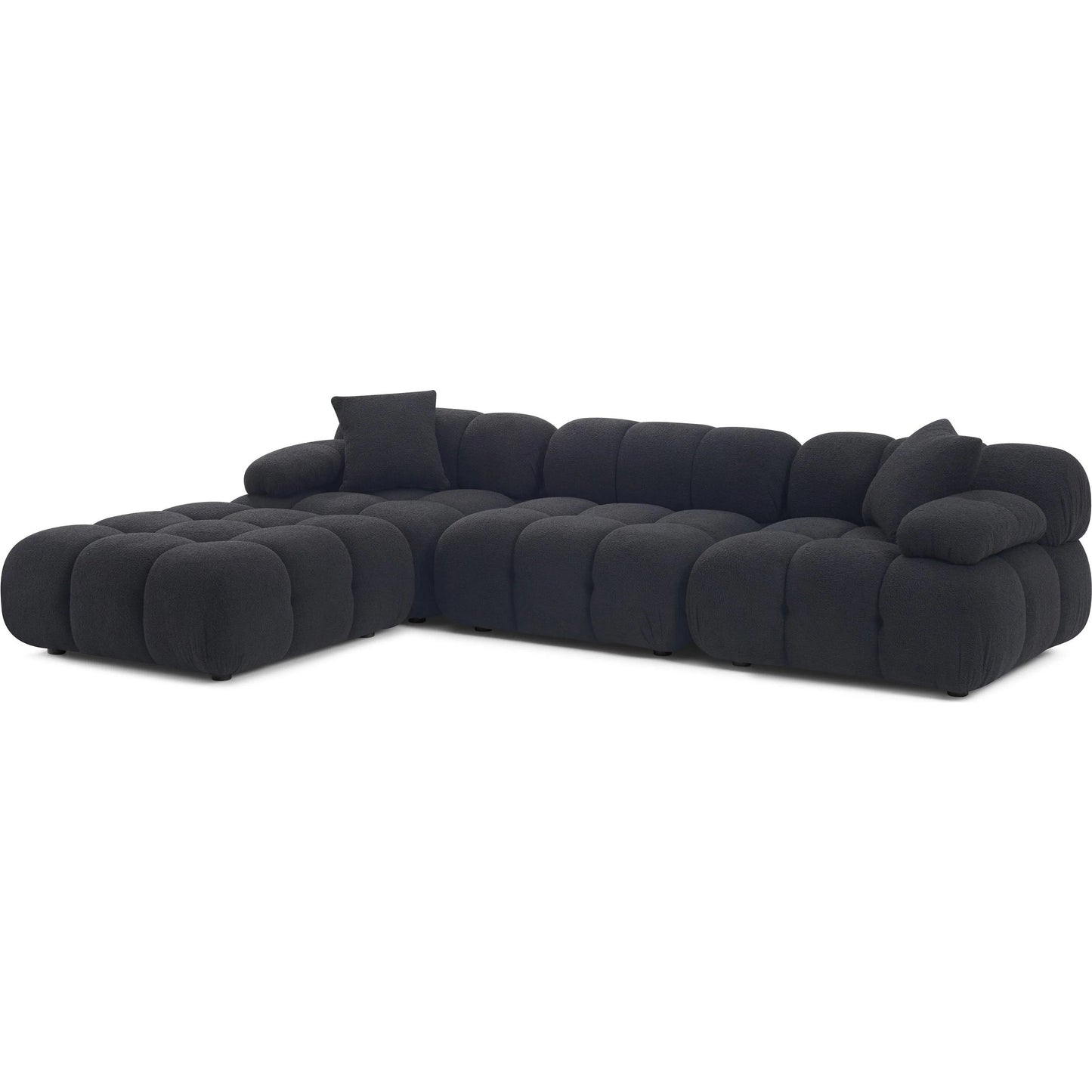 012 SI-2439907 | Additional Silo | Calliope Vegan Shearling 4-Piece Modular Sectional by TOV Furniture. Made from fabric, plywood, wood in a transitional style.