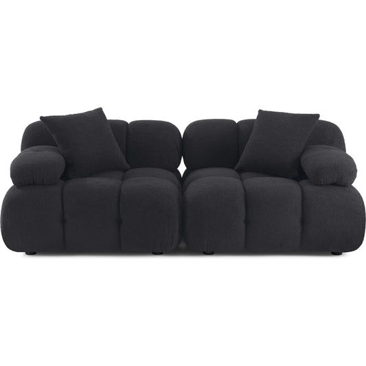 Calliope Vegan Shearling Modular Loveseat by TOV Furniture. Made from fabric, plywood, wood in a unique style.