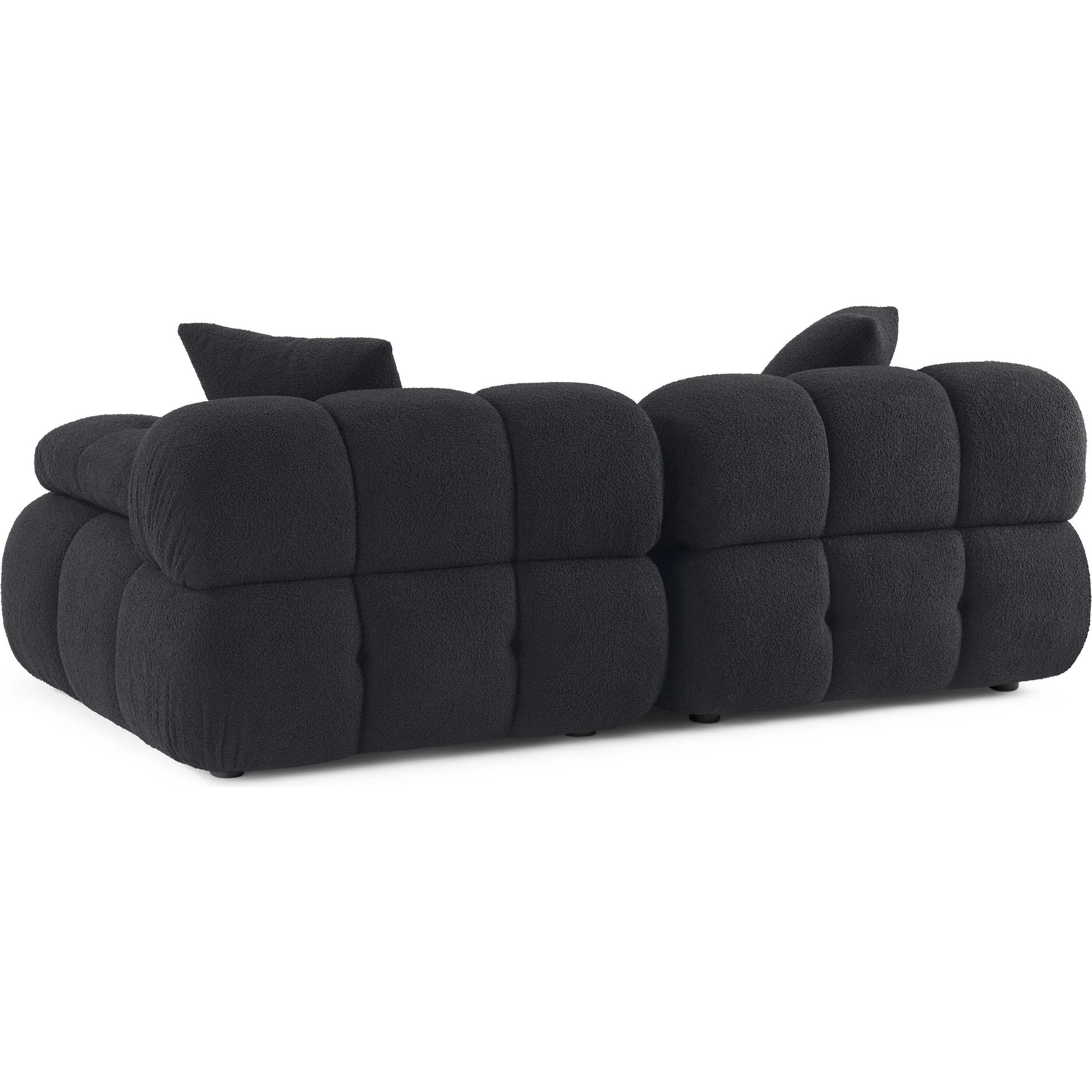 Calliope Vegan Shearling Modular Loveseat by TOV Furniture. Made from fabric, plywood, wood in a transitional style.
