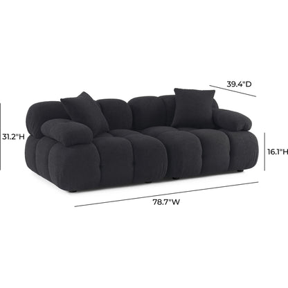 Calliope Vegan Shearling Modular Loveseat by TOV Furniture. Made from fabric, plywood, wood in a transitional style.