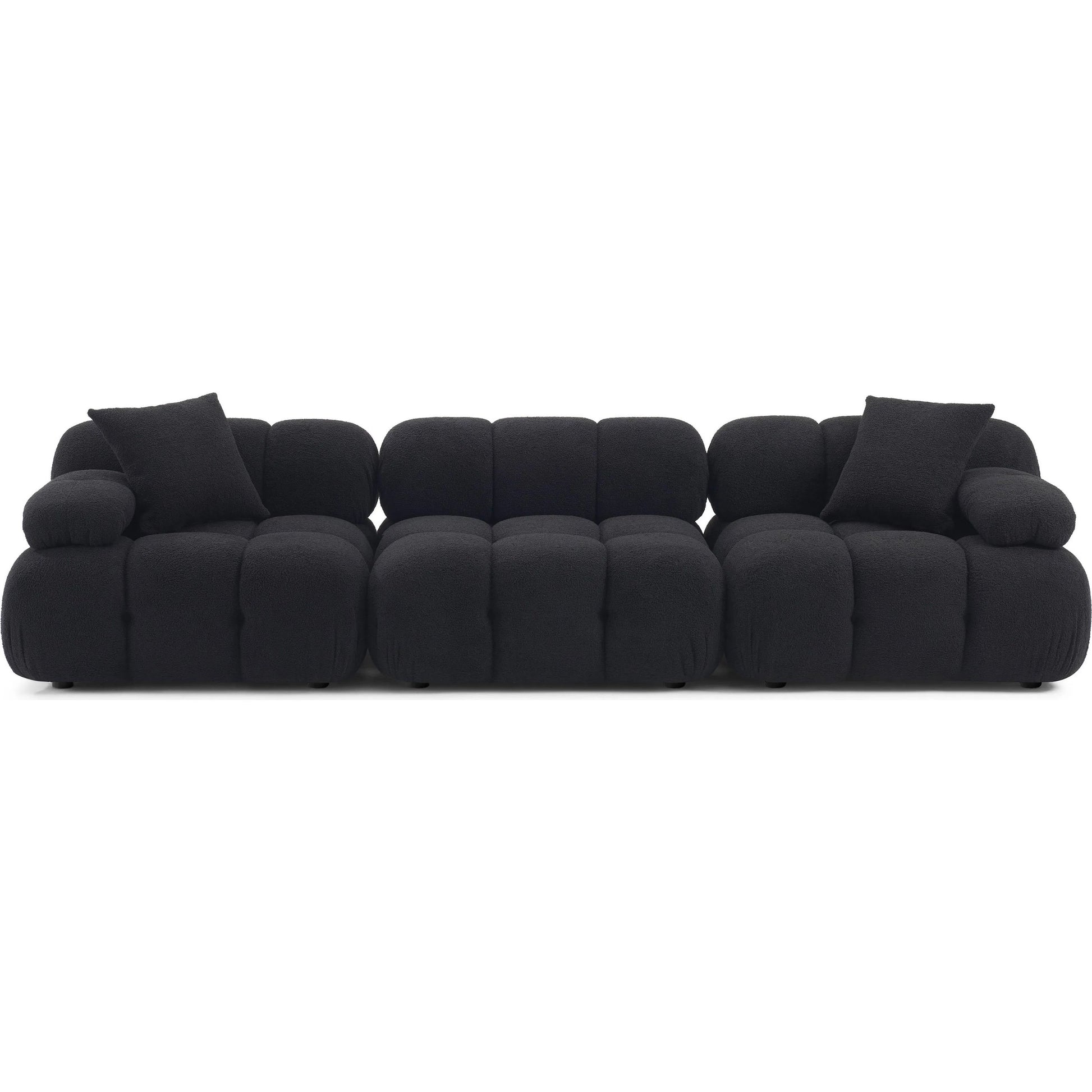 Calliope Vegan Shearling Modular Sofa by TOV Furniture. Made from fabric, plywood, wood in a transitional style.