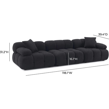 Calliope Vegan Shearling Modular Sofa by TOV Furniture. Made from fabric, plywood, wood in a transitional style.