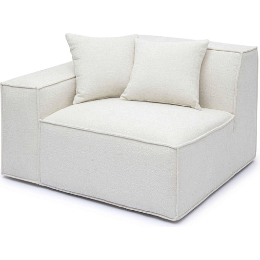 Mindy Chenille Basketweave LAF Corner Chair by TOV Furniture. Made from chenille, plywood in a unique style.