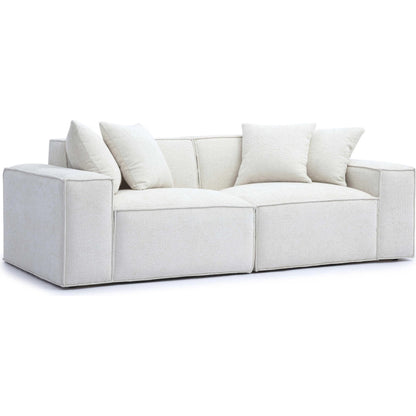 Mindy Chenille Basketweave Modular Loveseat by TOV Furniture. Made from chenille, plywood in a transitional style.