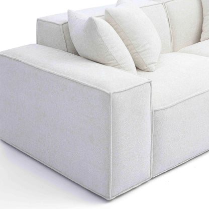 Mindy Chenille Basketweave Modular Loveseat by TOV Furniture. Made from chenille, plywood in a transitional style.