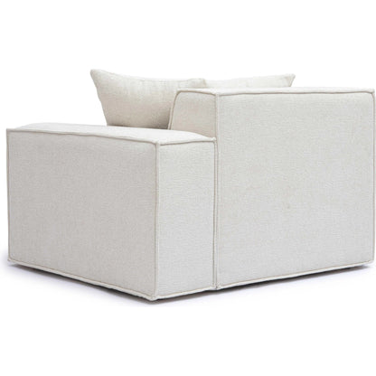 Mindy Chenille Basketweave RAF Corner Chair by TOV Furniture. Made from chenille, plywood in a transitional style.