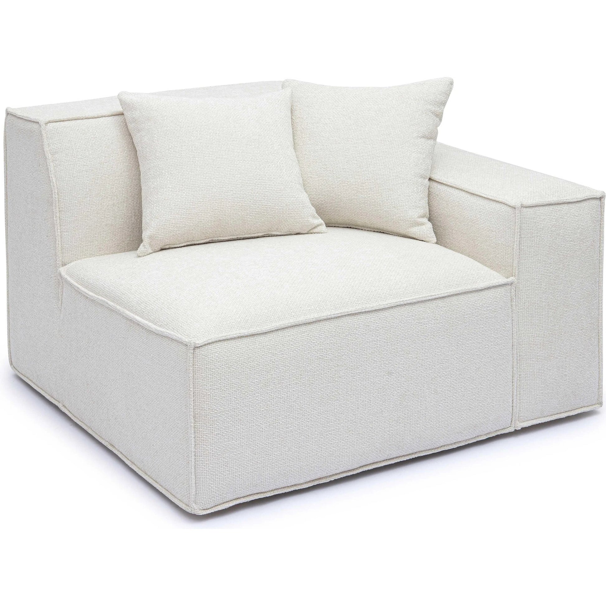 Mindy Chenille Basketweave RAF Corner Chair by TOV Furniture. Made from chenille, plywood in a transitional style.