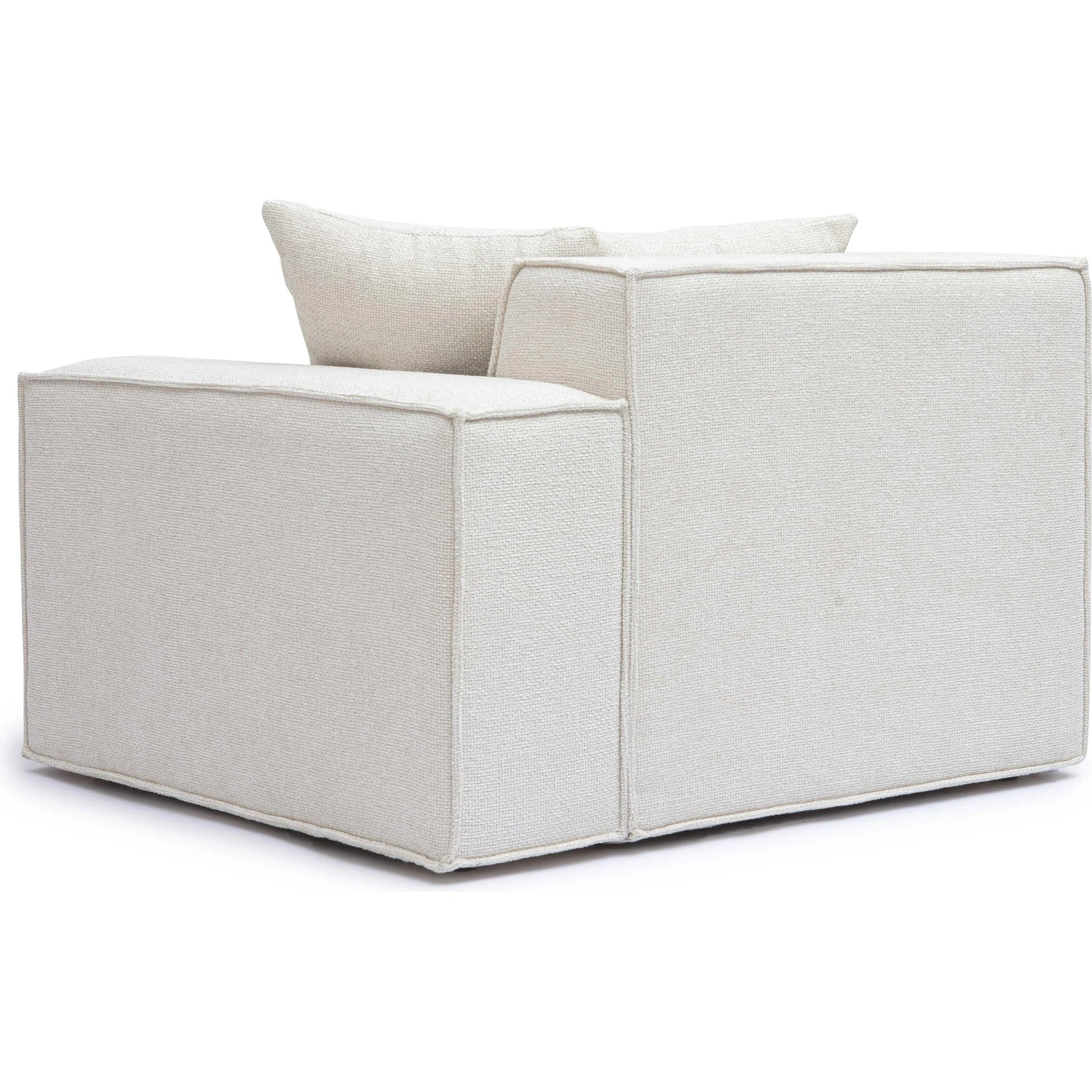 Mindy Chenille Basketweave RAF Corner Chair by TOV Furniture. Made from chenille, plywood in a transitional style.