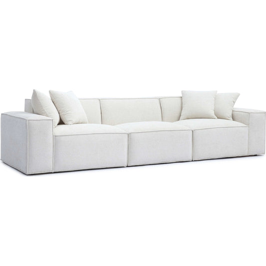 Mindy Chenille Basketweave Modular Sofa by TOV Furniture. Made from chenille, plywood in a unique style.