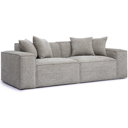 Mindy Chenille Basketweave Modular Loveseat by TOV Furniture. Made from chenille, plywood in a transitional style.