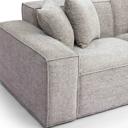 Mindy Chenille Basketweave Modular Loveseat by TOV Furniture. Made from chenille, plywood in a transitional style.