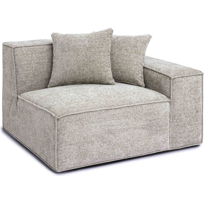 Mindy Chenille Basketweave RAF Corner Chair by TOV Furniture. Made from chenille, plywood in a transitional style.