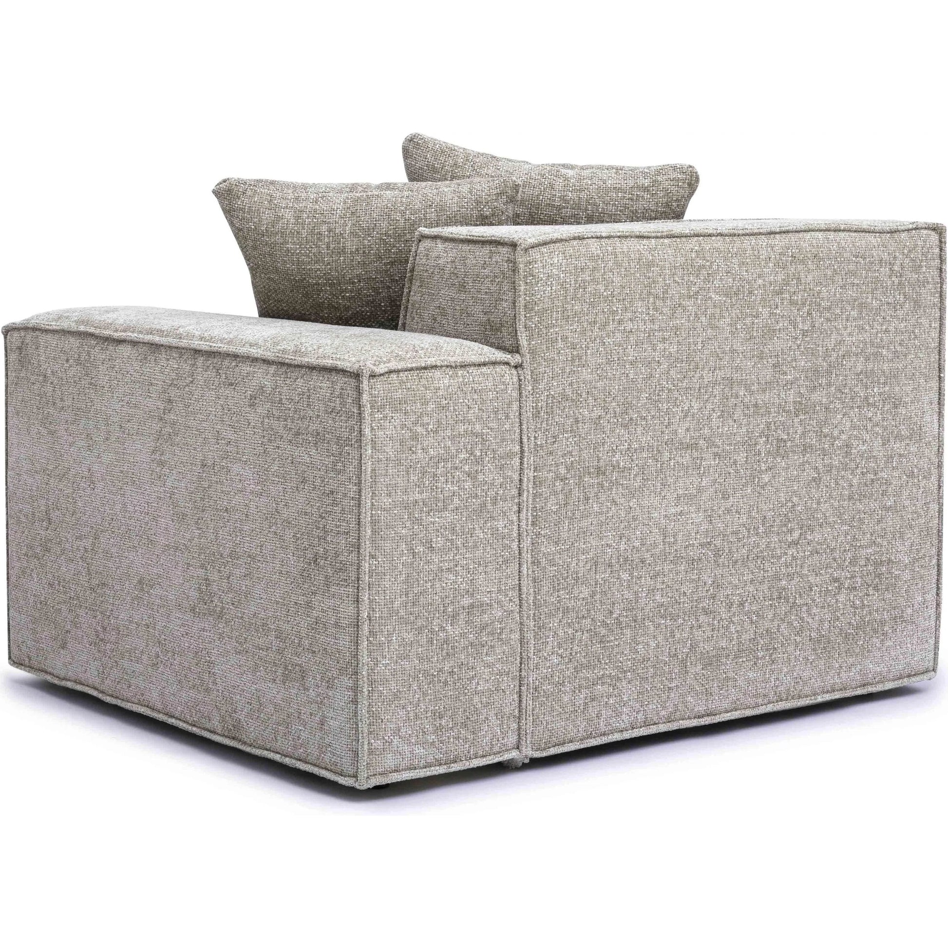 Mindy Chenille Basketweave RAF Corner Chair by TOV Furniture. Made from chenille, plywood in a transitional style.