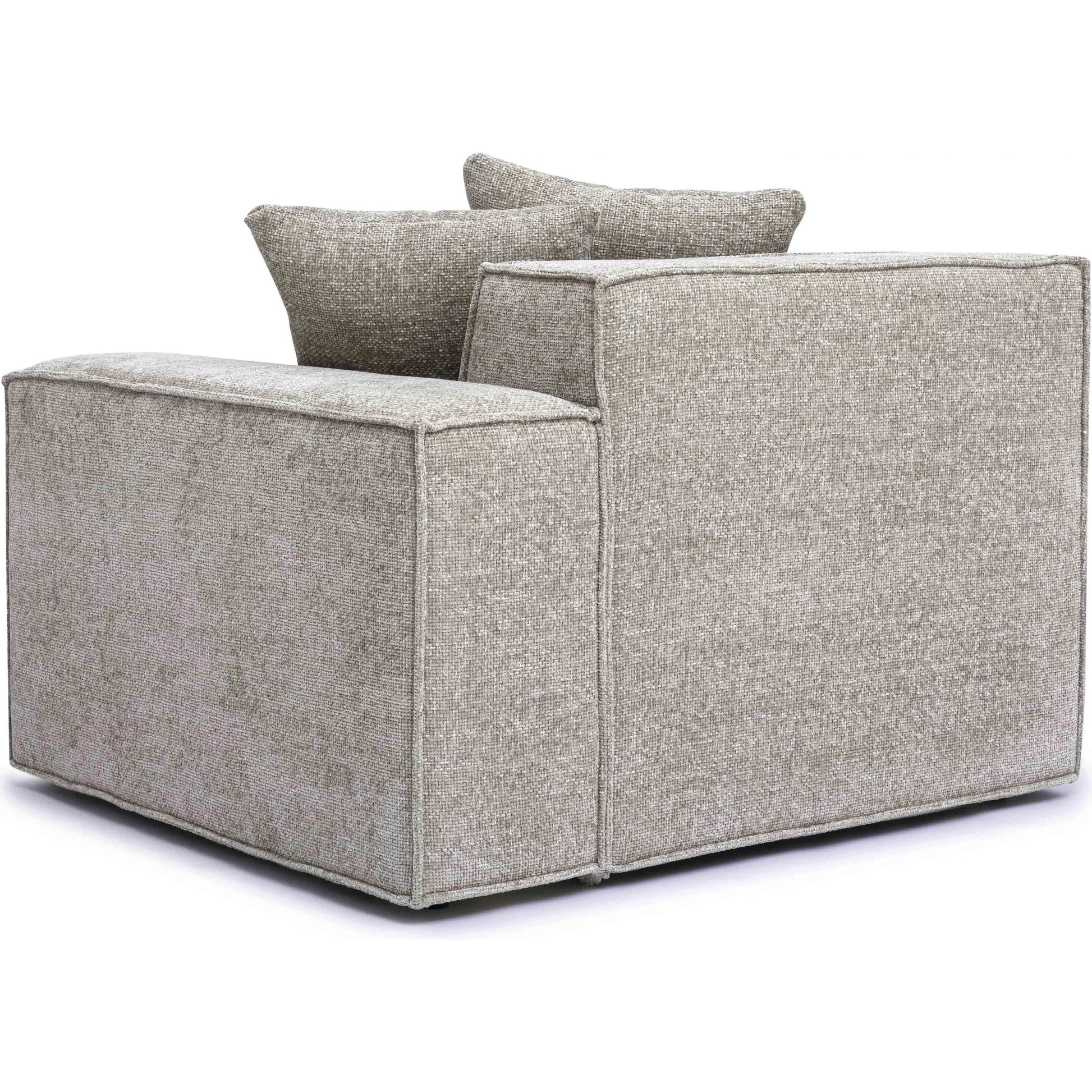 Mindy Chenille Basketweave RAF Corner Chair by TOV Furniture. Made from chenille, plywood in a transitional style.