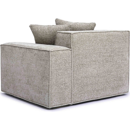 Mindy Chenille Basketweave RAF Corner Chair by TOV Furniture. Made from chenille, plywood in a transitional style.