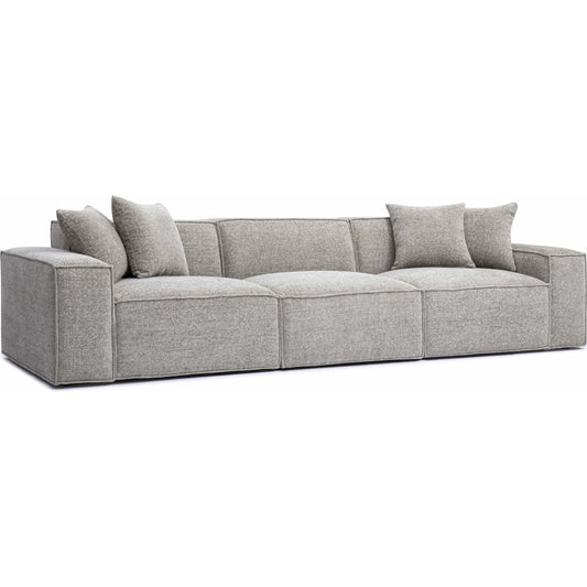 Mindy Chenille Basketweave Modular Sofa by TOV Furniture. Made from chenille, plywood in a unique style.