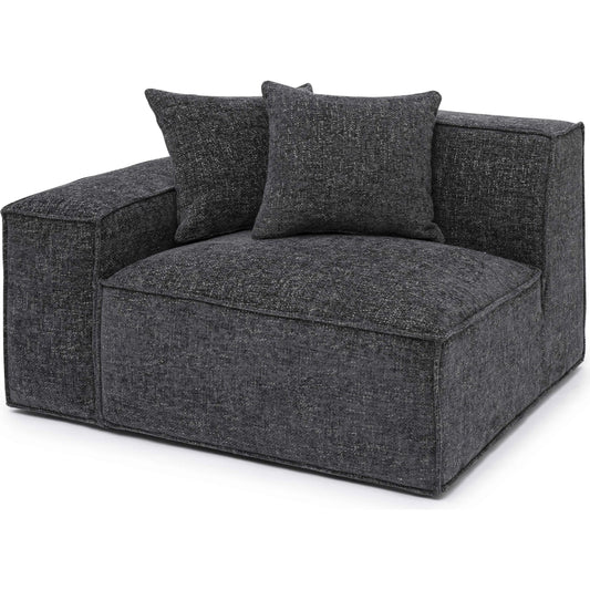 Mindy Chenille Basketweave LAF Corner Chair by TOV Furniture. Made from chenille, plywood in a unique style.