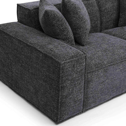 Mindy Chenille Basketweave Modular Loveseat by TOV Furniture. Made from chenille, plywood in a transitional style.