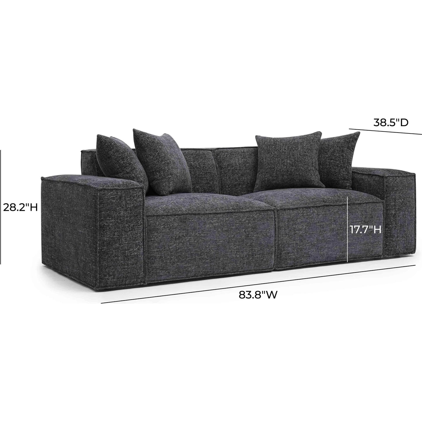 016 SI-2439954 | Additional Silo | Mindy Chenille Basketweave Modular Loveseat by TOV Furniture. Made from chenille, plywood in a transitional style.