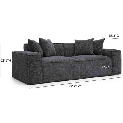 Mindy Chenille Basketweave Modular Loveseat by TOV Furniture. Made from chenille, plywood in a transitional style.