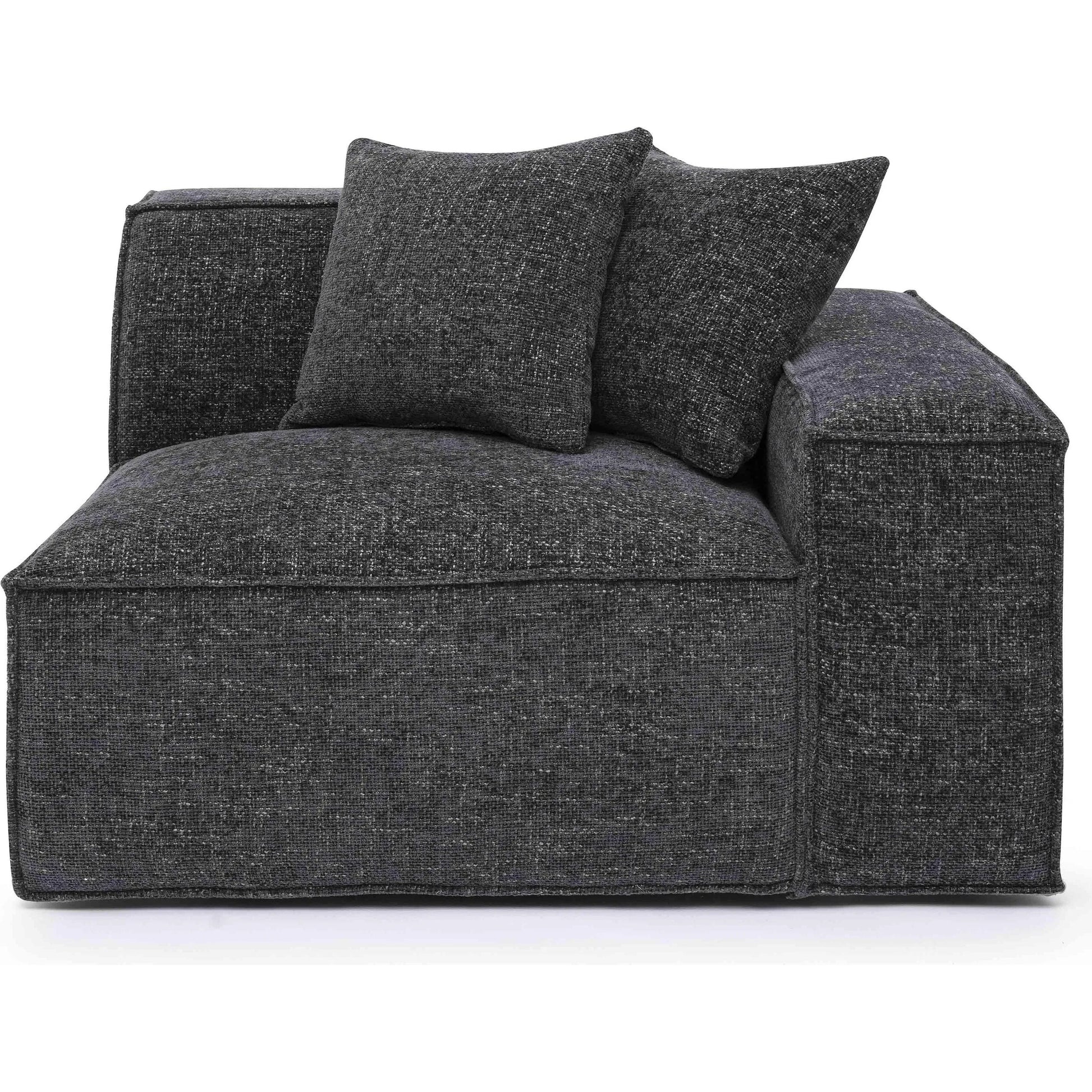 Mindy Chenille Basketweave RAF Corner Chair by TOV Furniture. Made from chenille, plywood in a transitional style.