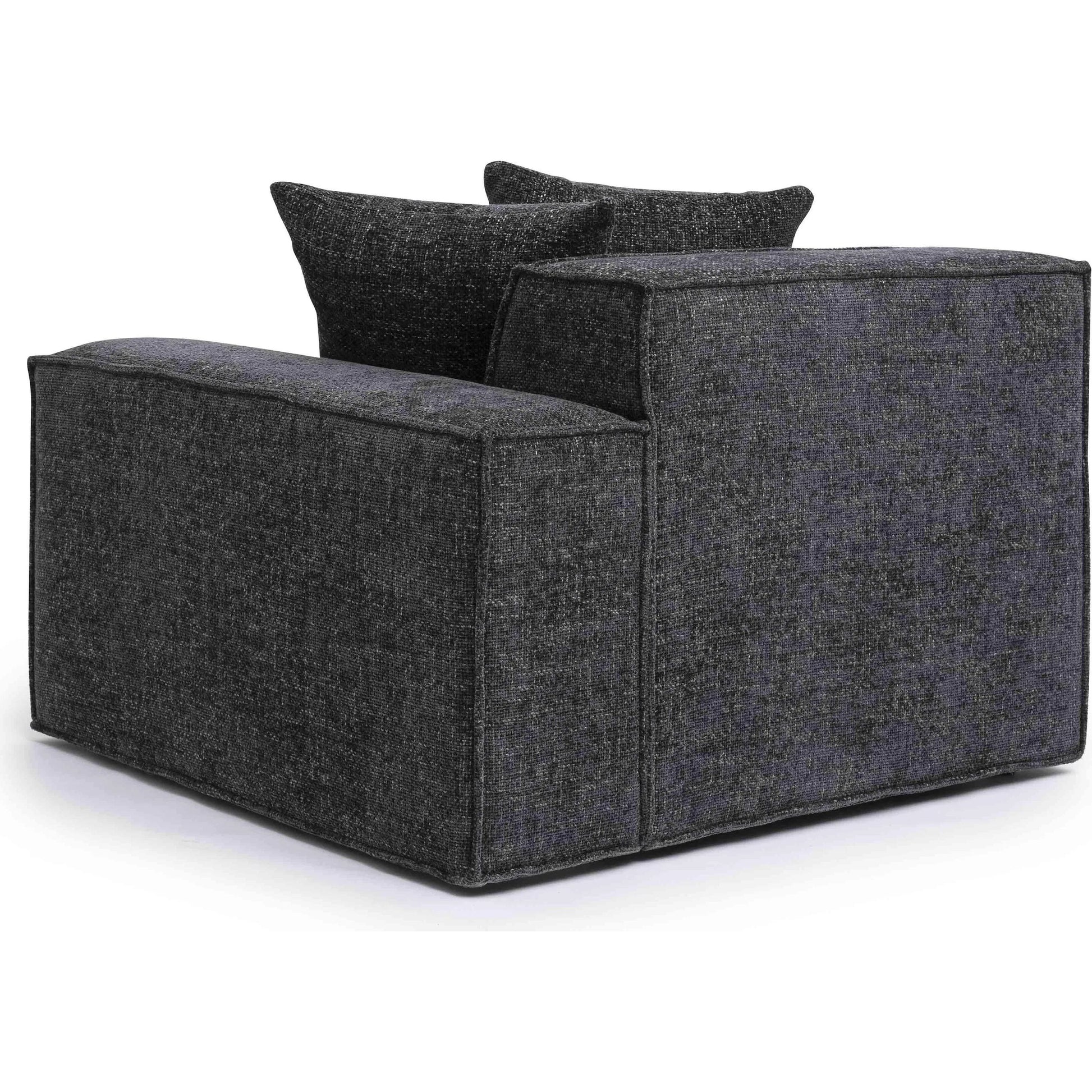 Mindy Chenille Basketweave RAF Corner Chair by TOV Furniture. Made from chenille, plywood in a transitional style.