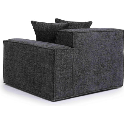 Mindy Chenille Basketweave RAF Corner Chair by TOV Furniture. Made from chenille, plywood in a transitional style.