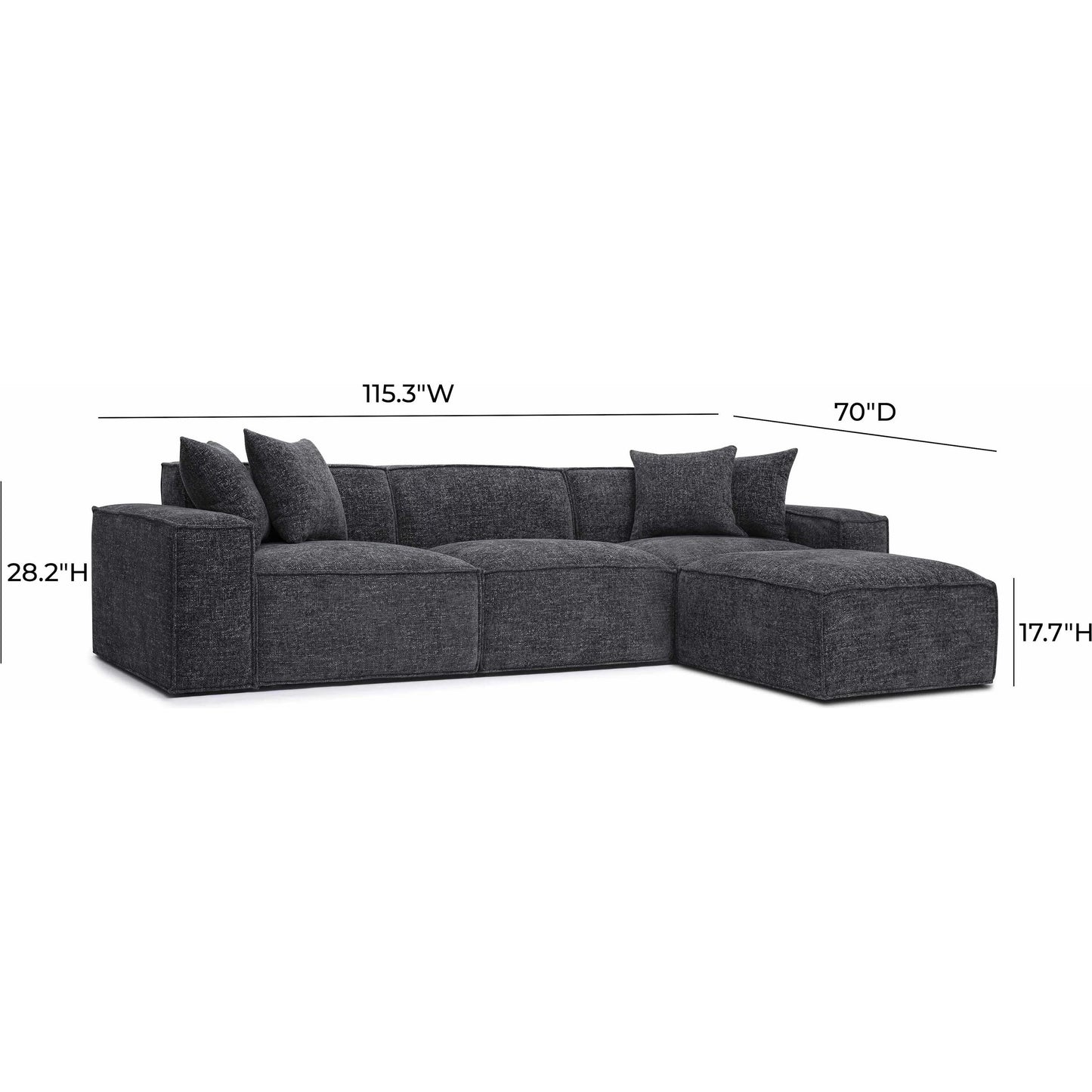 016 SI-2439957 | Additional Silo | Mindy Chenille Basketweave Modular Sectional by TOV Furniture. Made from chenille, plywood in a transitional style.