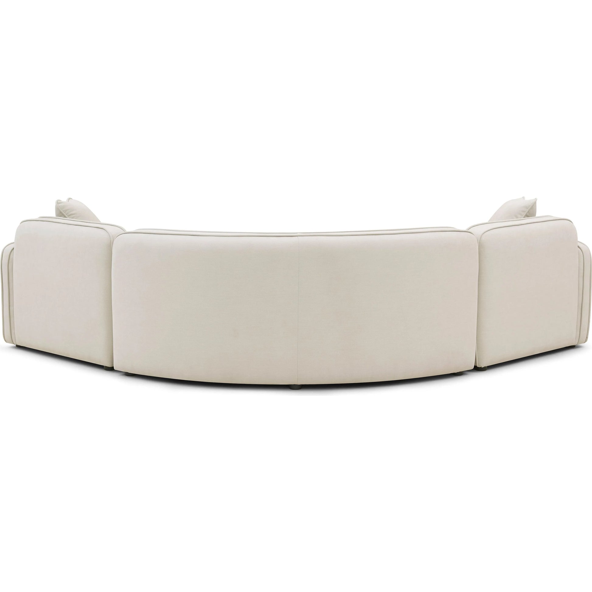 Travie 3-Piece Upcycled Modular L-Sectional by TOV Furniture in sand. Made from linen, plywood in a unique style.