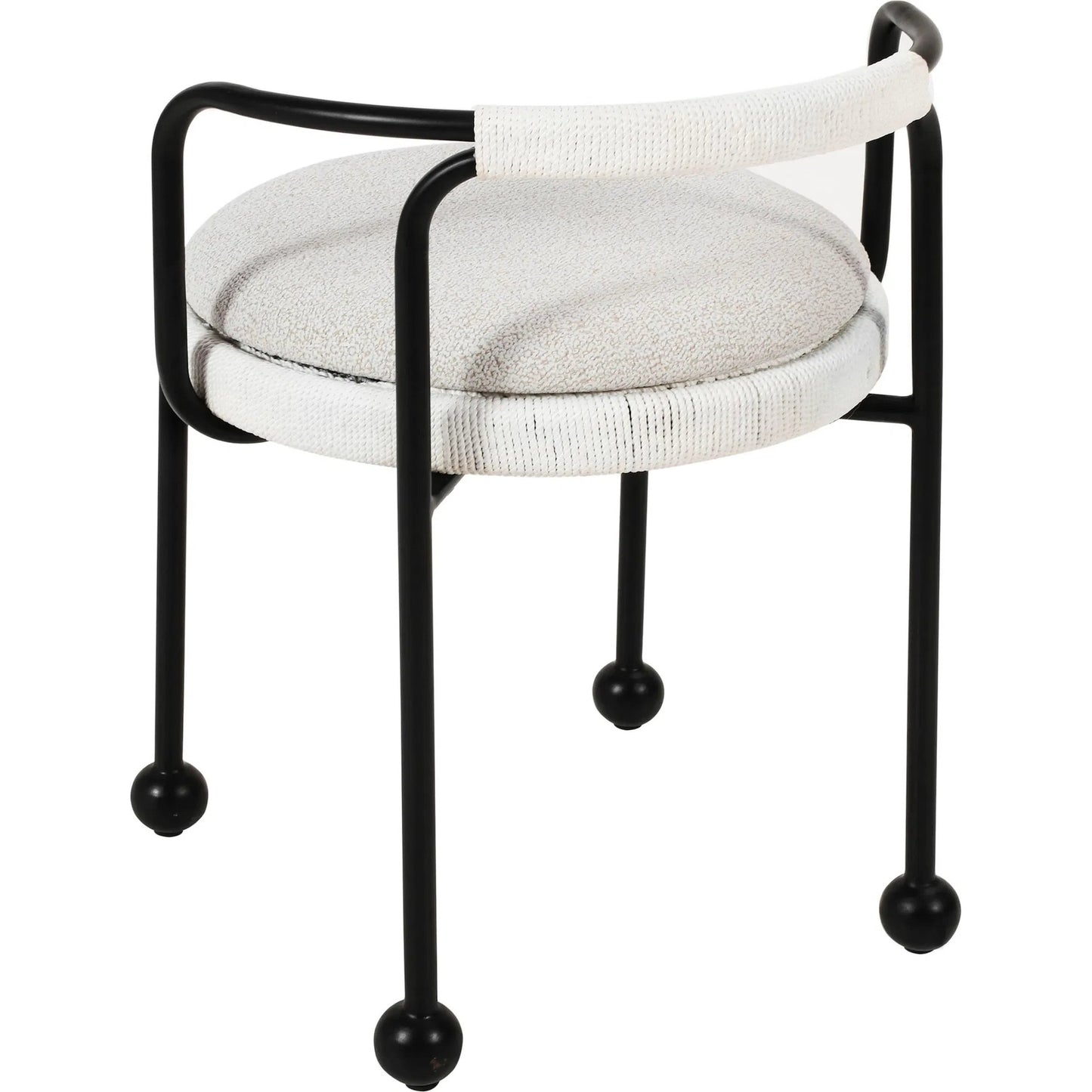 004 SI-2320971 | Additional Silo | Pansy Outdoor Dining Chair by TOV Furniture in cream. Made from fabric, iron in a transitional style.