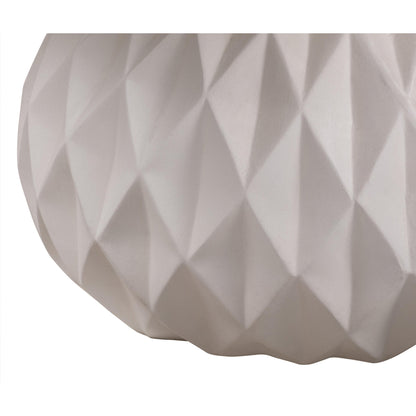 Tulum Concrete Dining Table by TOV Furniture in ivory. Made from concrete in a coastal style.