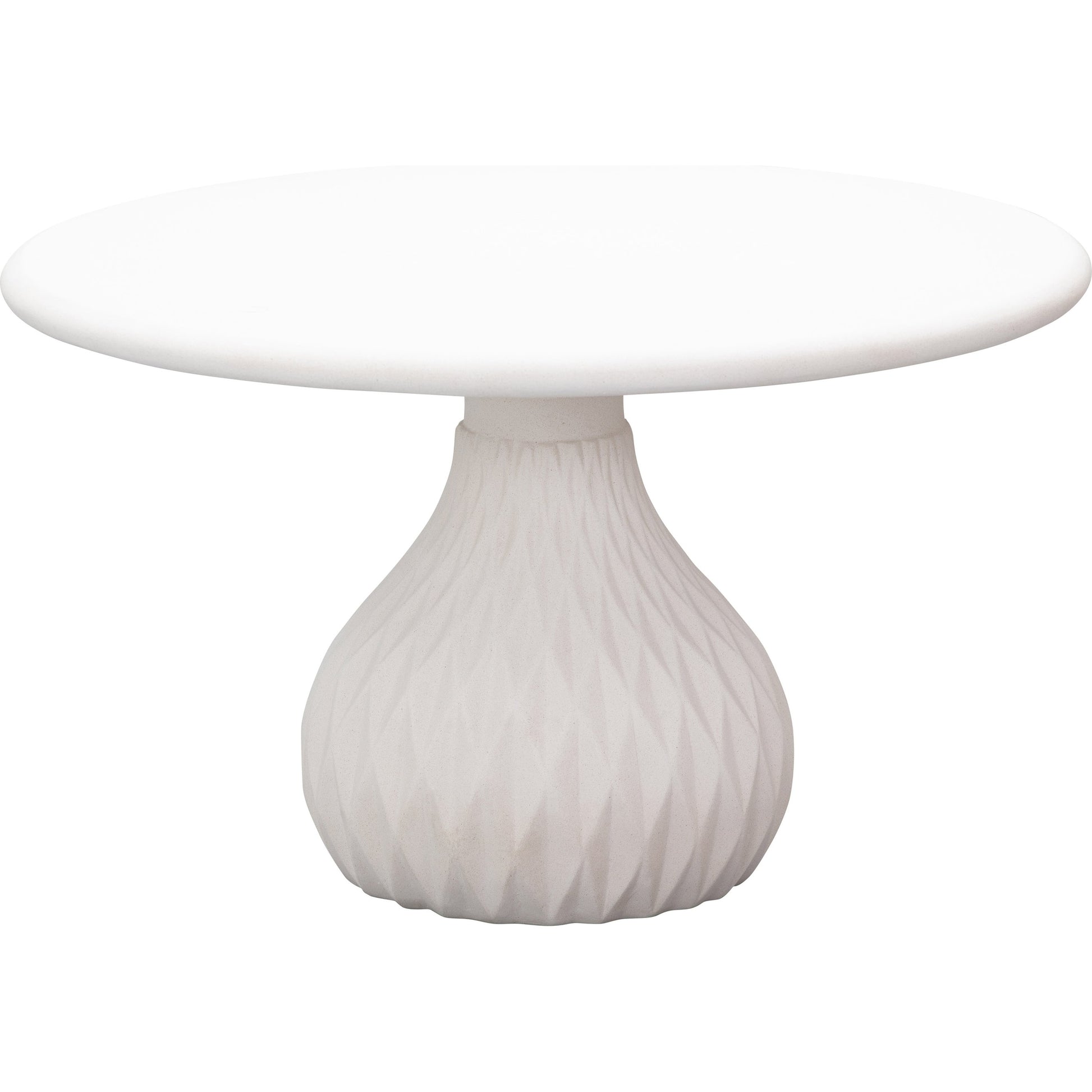 Tulum Concrete Coffee Table by TOV Furniture in ivory. Made from concrete in a coastal style.