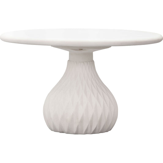 Tulum Concrete Coffee Table by TOV Furniture in ivory. Made from concrete in a coastal style.